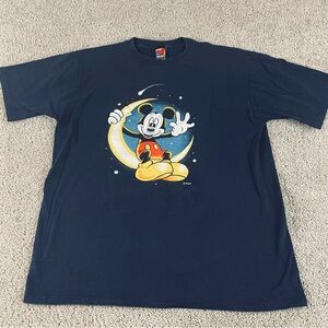 Vintage Disney Mickey Mouse Shirt Men’s XL 90s Made In USA Moon Y2K Retro 8